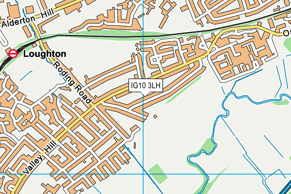 IG10 3LH map - OS VectorMap District (Ordnance Survey)