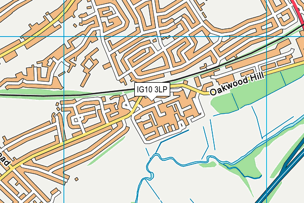 IG10 3LP map - OS VectorMap District (Ordnance Survey)