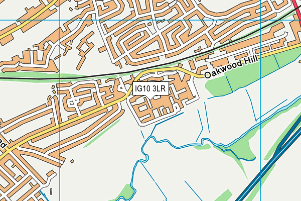 IG10 3LR map - OS VectorMap District (Ordnance Survey)