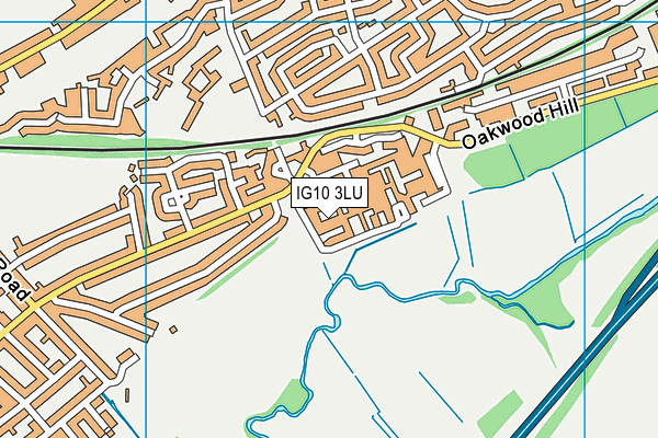 IG10 3LU map - OS VectorMap District (Ordnance Survey)