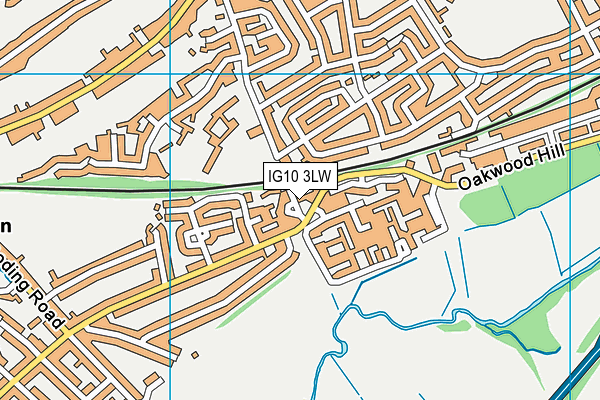 IG10 3LW map - OS VectorMap District (Ordnance Survey)