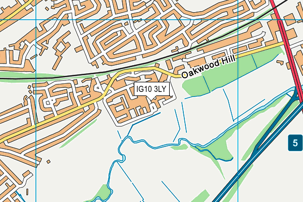 IG10 3LY map - OS VectorMap District (Ordnance Survey)