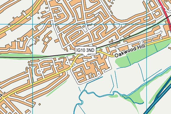 IG10 3ND map - OS VectorMap District (Ordnance Survey)