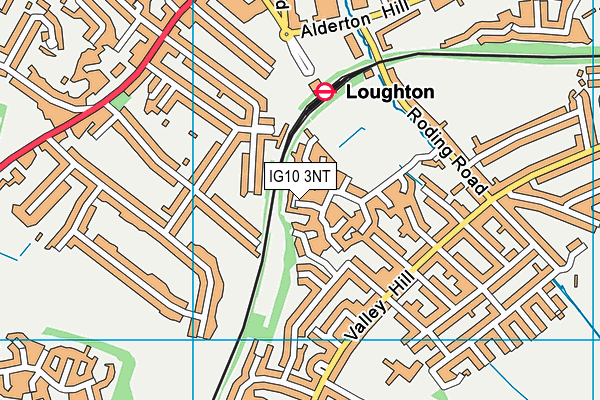 IG10 3NT map - OS VectorMap District (Ordnance Survey)