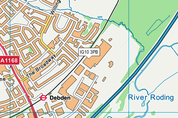 IG10 3PB map - OS VectorMap District (Ordnance Survey)