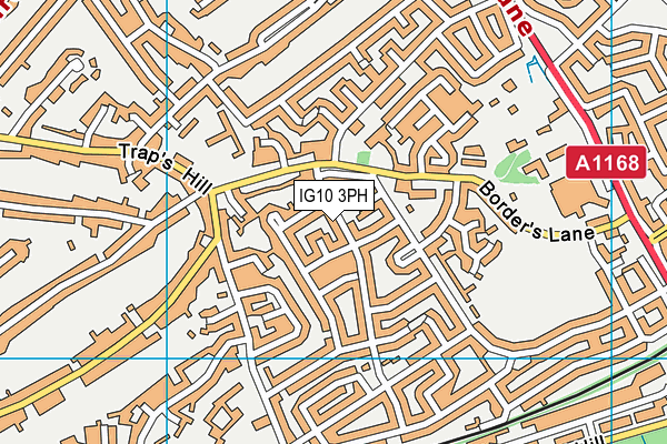IG10 3PH map - OS VectorMap District (Ordnance Survey)
