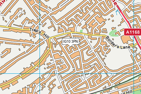 IG10 3PN map - OS VectorMap District (Ordnance Survey)