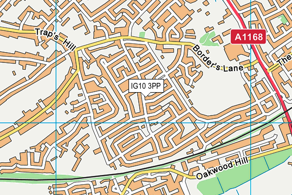 IG10 3PP map - OS VectorMap District (Ordnance Survey)