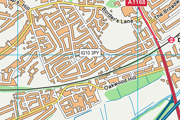IG10 3PY map - OS VectorMap District (Ordnance Survey)