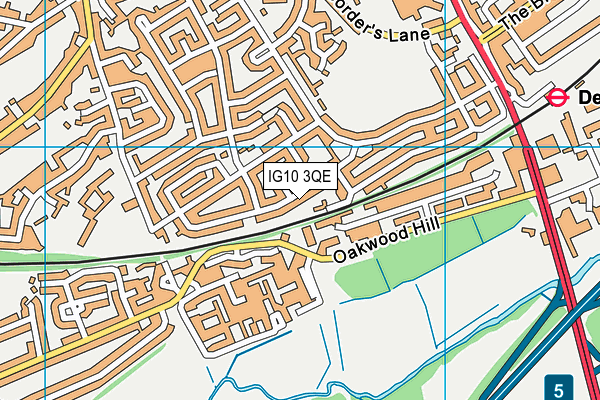 IG10 3QE map - OS VectorMap District (Ordnance Survey)