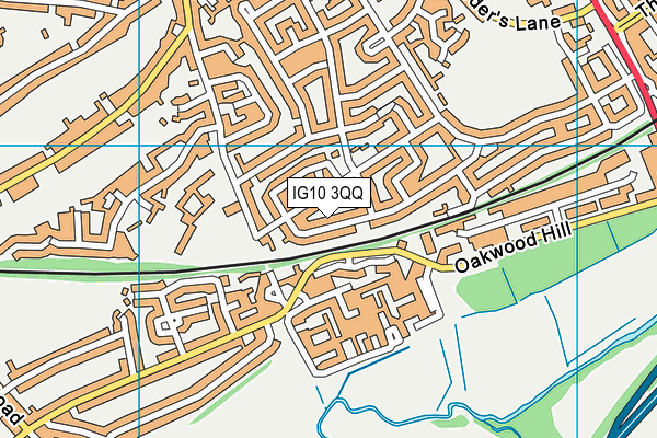 IG10 3QQ map - OS VectorMap District (Ordnance Survey)
