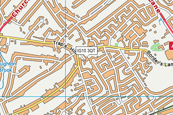 IG10 3QT map - OS VectorMap District (Ordnance Survey)