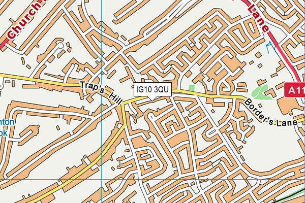 IG10 3QU map - OS VectorMap District (Ordnance Survey)