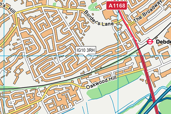 IG10 3RH map - OS VectorMap District (Ordnance Survey)