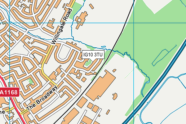 IG10 3TU map - OS VectorMap District (Ordnance Survey)