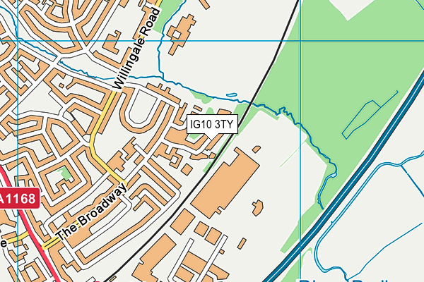IG10 3TY map - OS VectorMap District (Ordnance Survey)