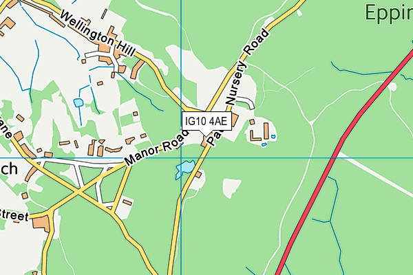 IG10 4AE map - OS VectorMap District (Ordnance Survey)