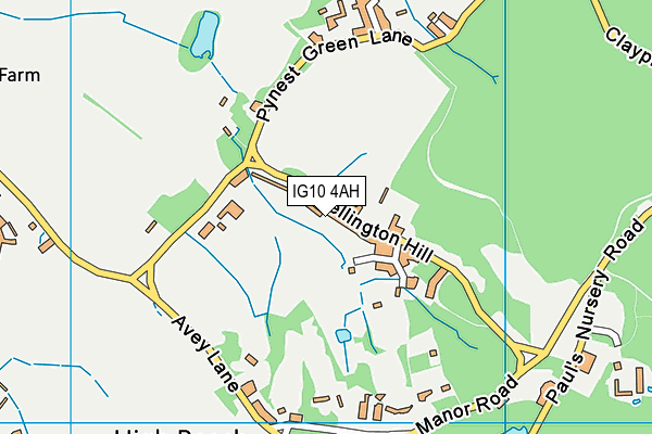 High Beech Golf Course map (IG10 4AH) - OS VectorMap District (Ordnance Survey)