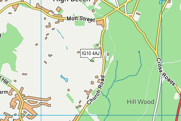 IG10 4AJ map - OS VectorMap District (Ordnance Survey)