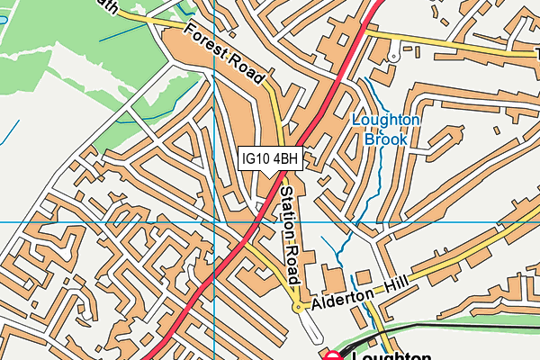 IG10 4BH map - OS VectorMap District (Ordnance Survey)