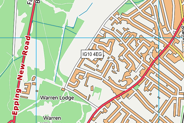 IG10 4EG map - OS VectorMap District (Ordnance Survey)