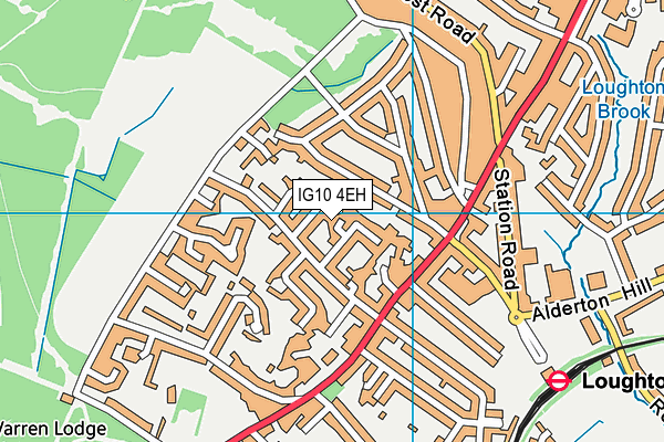 IG10 4EH map - OS VectorMap District (Ordnance Survey)