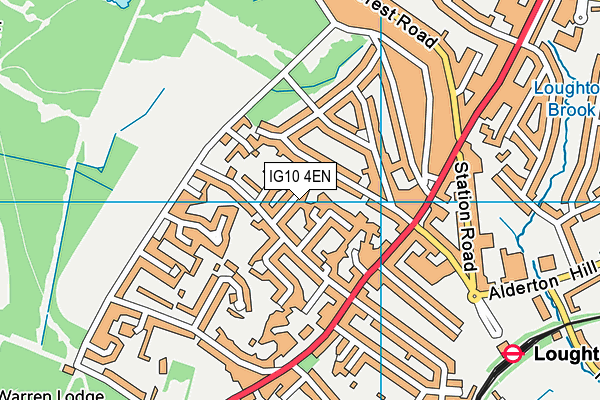 IG10 4EN map - OS VectorMap District (Ordnance Survey)