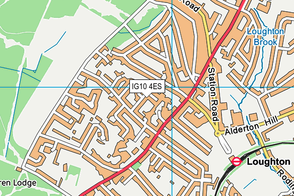 IG10 4ES map - OS VectorMap District (Ordnance Survey)