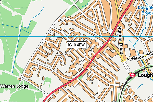 IG10 4EW map - OS VectorMap District (Ordnance Survey)