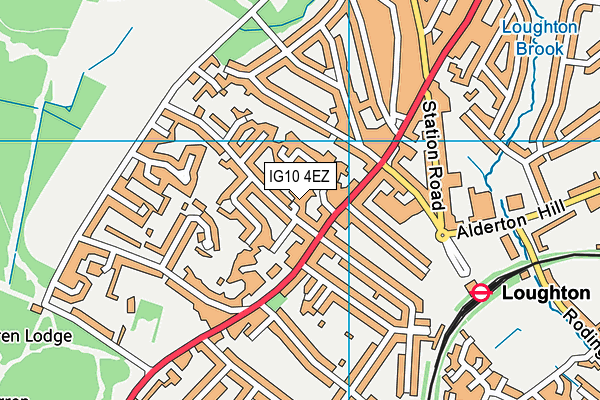 IG10 4EZ map - OS VectorMap District (Ordnance Survey)