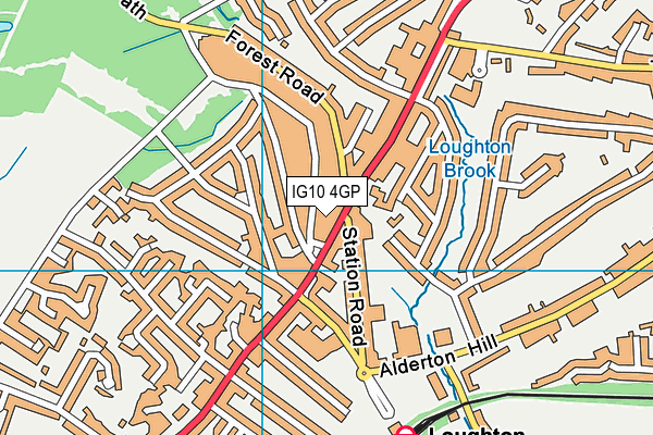 IG10 4GP map - OS VectorMap District (Ordnance Survey)