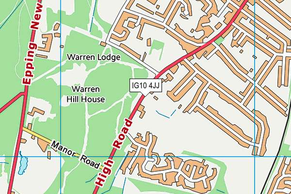 IG10 4JJ map - OS VectorMap District (Ordnance Survey)