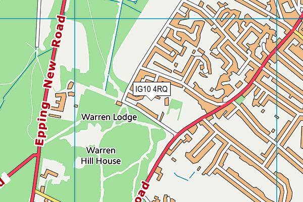 IG10 4RQ map - OS VectorMap District (Ordnance Survey)