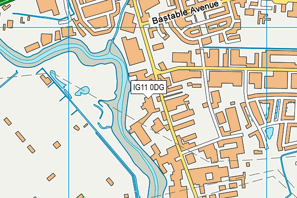 IG11 0DG map - OS VectorMap District (Ordnance Survey)