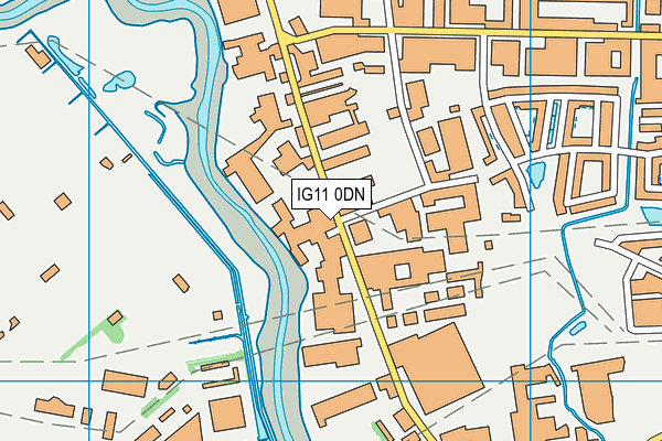 IG11 0DN map - OS VectorMap District (Ordnance Survey)