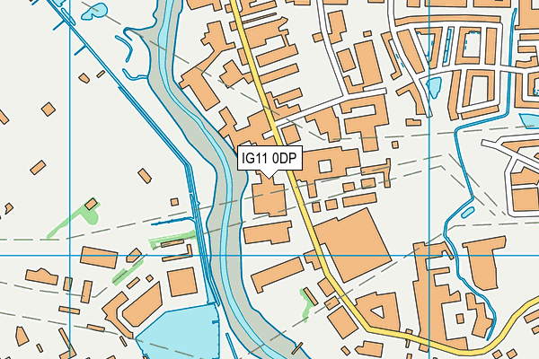 IG11 0DP map - OS VectorMap District (Ordnance Survey)