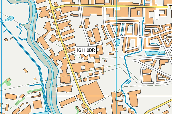 IG11 0DR map - OS VectorMap District (Ordnance Survey)