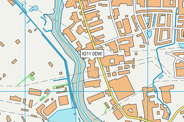 IG11 0DW map - OS VectorMap District (Ordnance Survey)