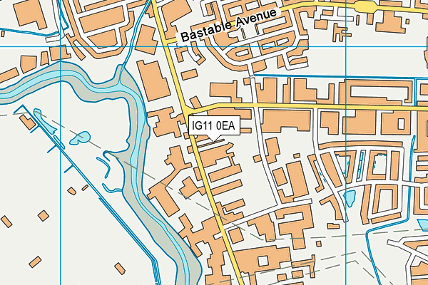 IG11 0EA map - OS VectorMap District (Ordnance Survey)