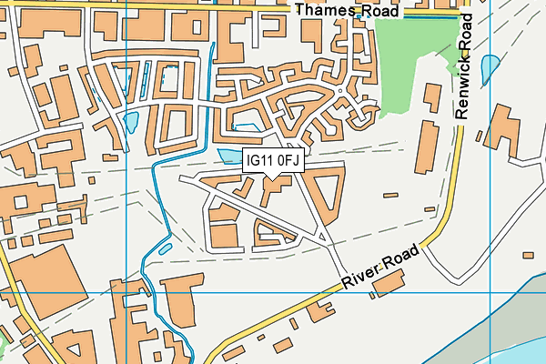 Rivergate Centre map (IG11 0FJ) - OS VectorMap District (Ordnance Survey)