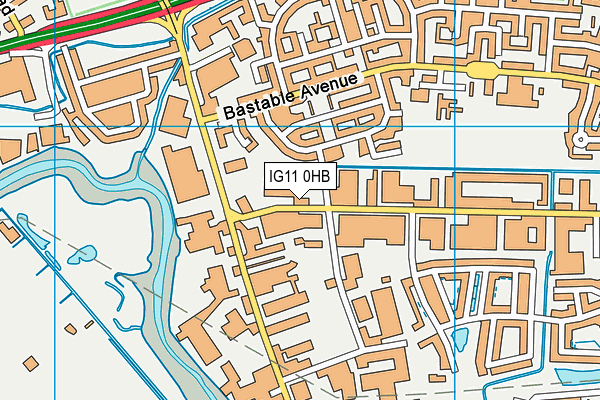 IG11 0HB map - OS VectorMap District (Ordnance Survey)