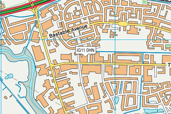 IG11 0HN map - OS VectorMap District (Ordnance Survey)