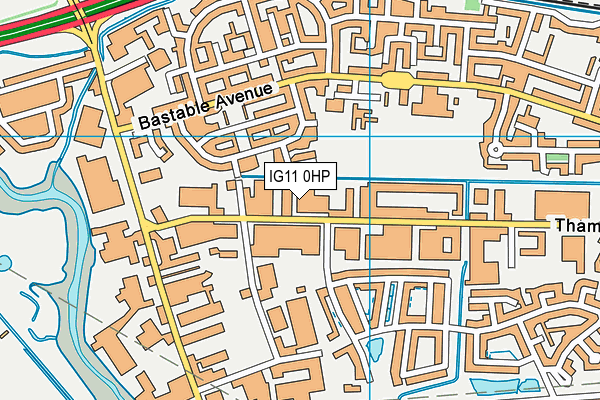 IG11 0HP map - OS VectorMap District (Ordnance Survey)