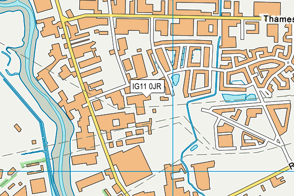 IG11 0JR map - OS VectorMap District (Ordnance Survey)