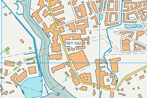 IG11 0JU map - OS VectorMap District (Ordnance Survey)