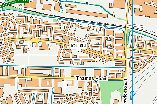 IG11 0LJ map - OS VectorMap District (Ordnance Survey)