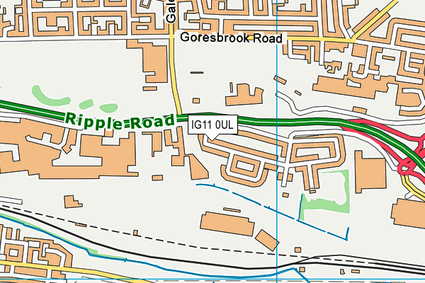 IG11 0UL map - OS VectorMap District (Ordnance Survey)