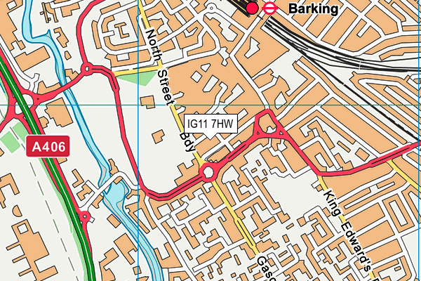 Abbey Leisure Centre map (IG11 7HW) - OS VectorMap District (Ordnance Survey)