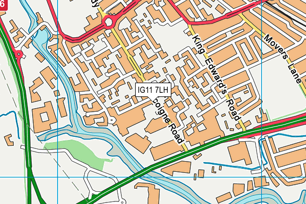IG11 7LH map - OS VectorMap District (Ordnance Survey)