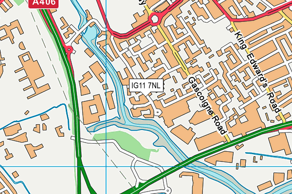 IG11 7NL map - OS VectorMap District (Ordnance Survey)